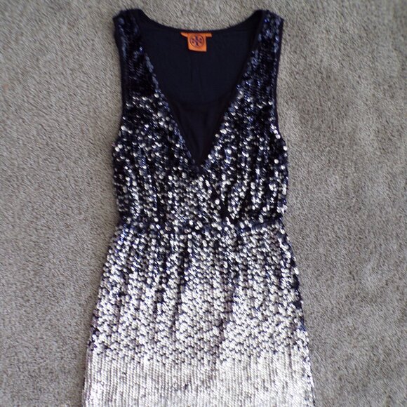 NWT Tory Burch sequined mini dress S - Picture 2 of 11